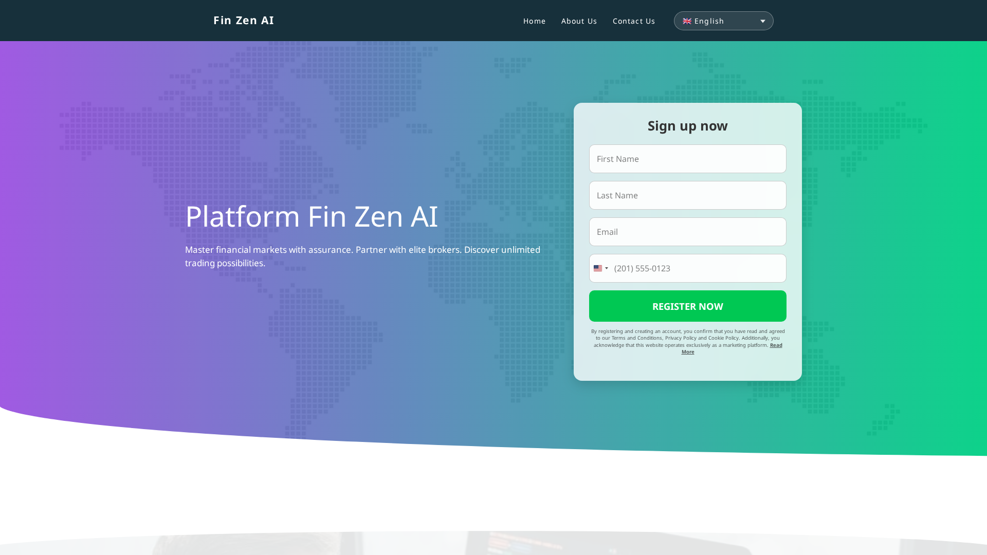 Screenshot of fin-zen-ai.net