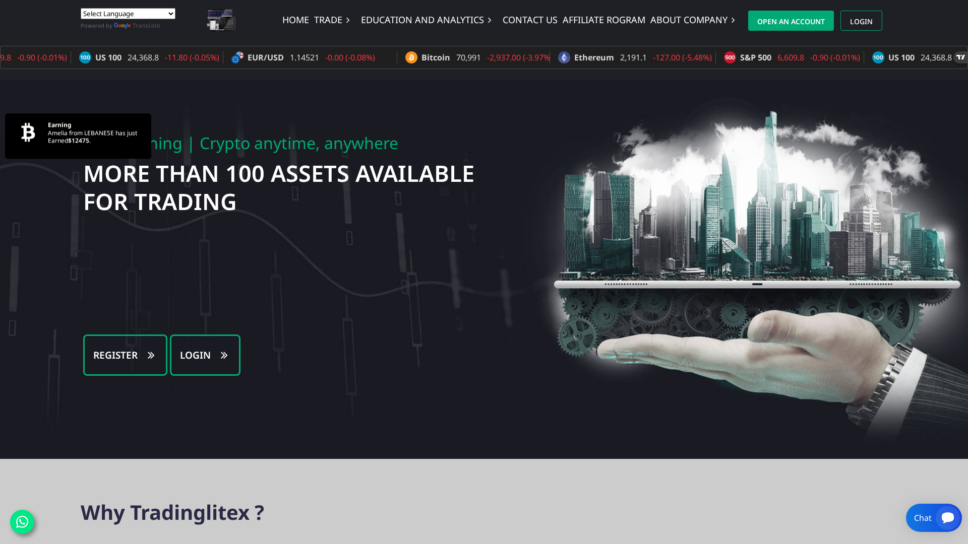 Screenshot of trdinglitex.com