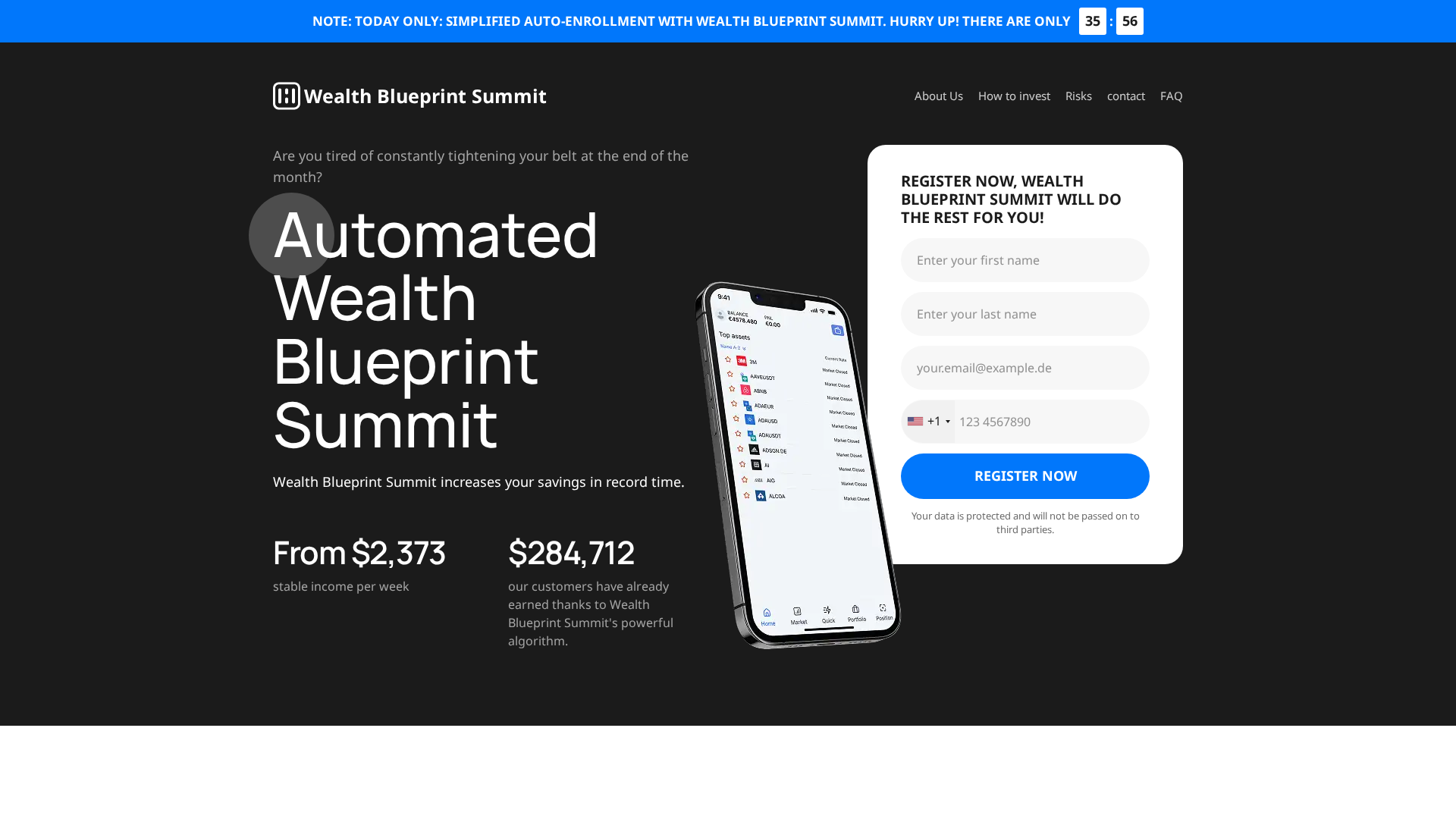 Screenshot of wealthblueprintsummit.com