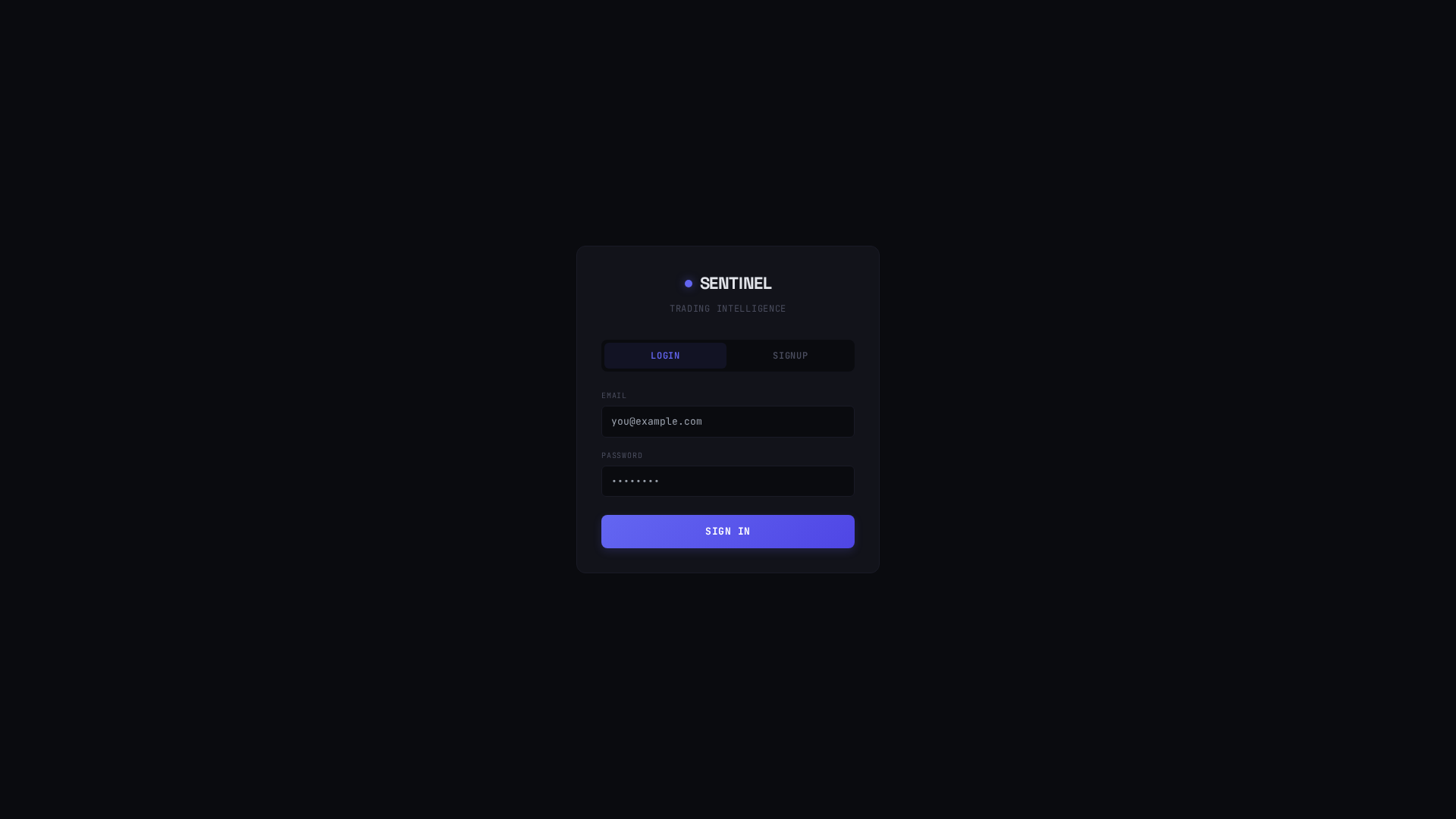Screenshot of sintinel.ai