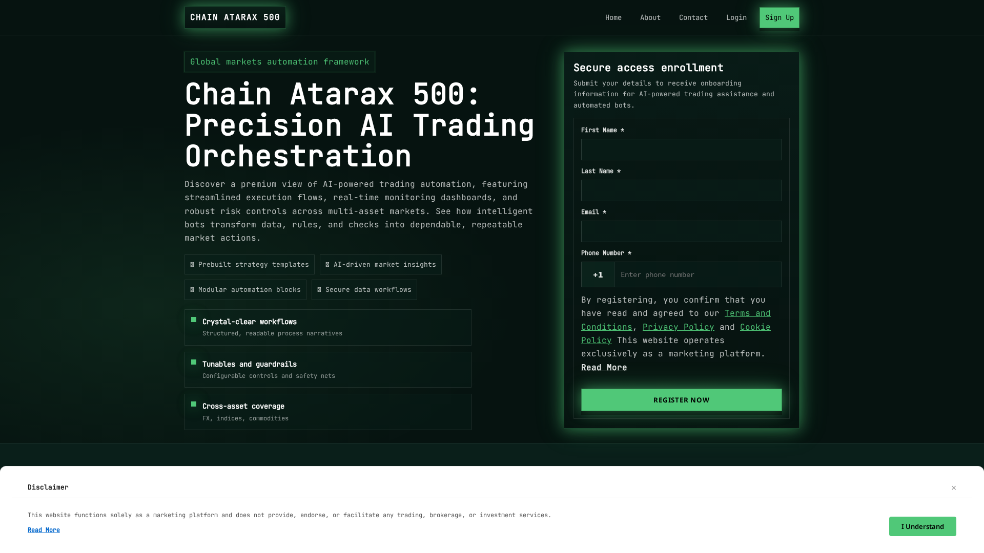 Screenshot of chainatarax500.pro