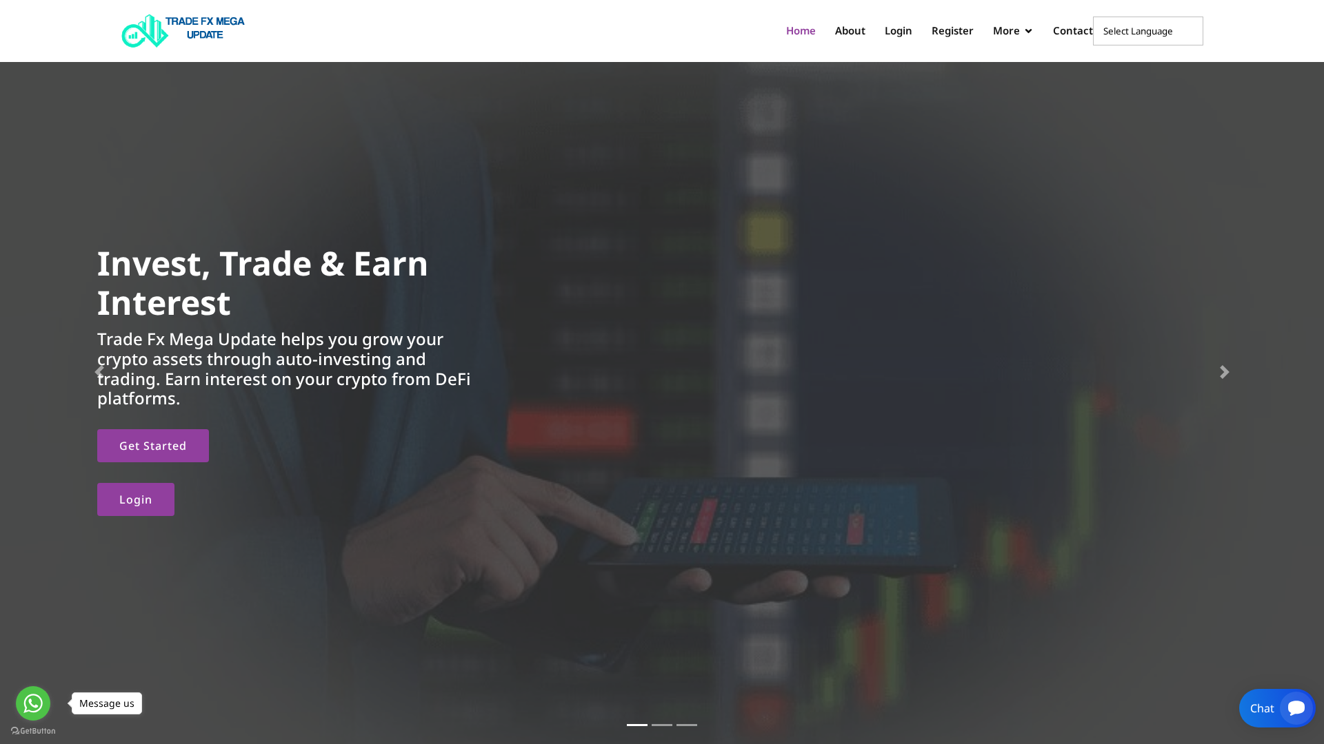 Screenshot of tradefxmegaupdate.live