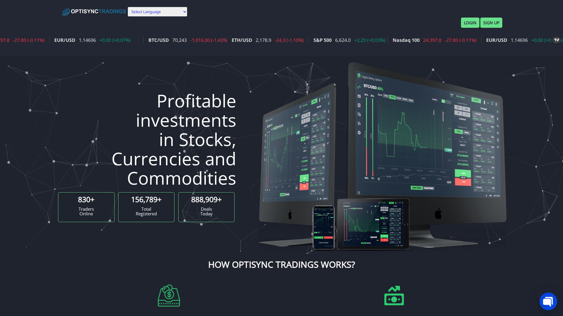 Screenshot of optisyncstradings.com