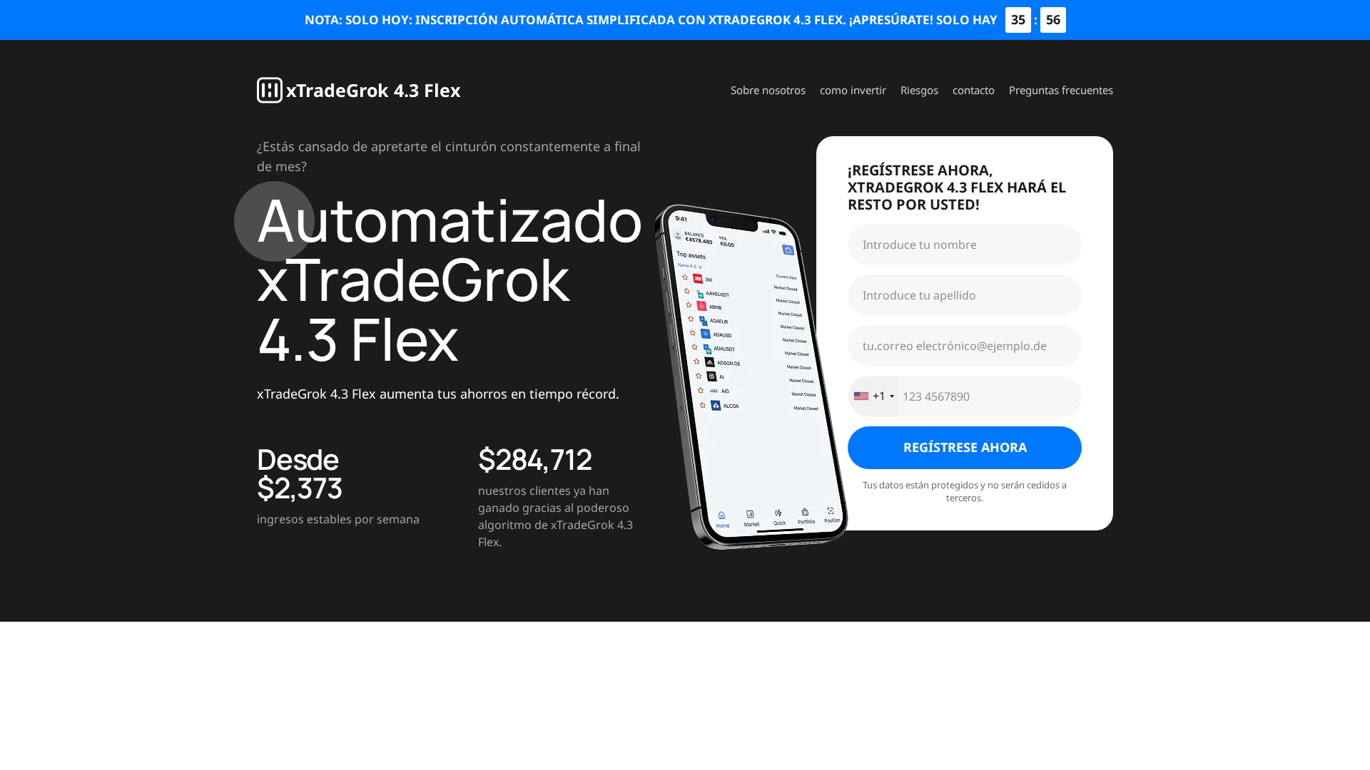 Screenshot of xtradegrok43flex.net
