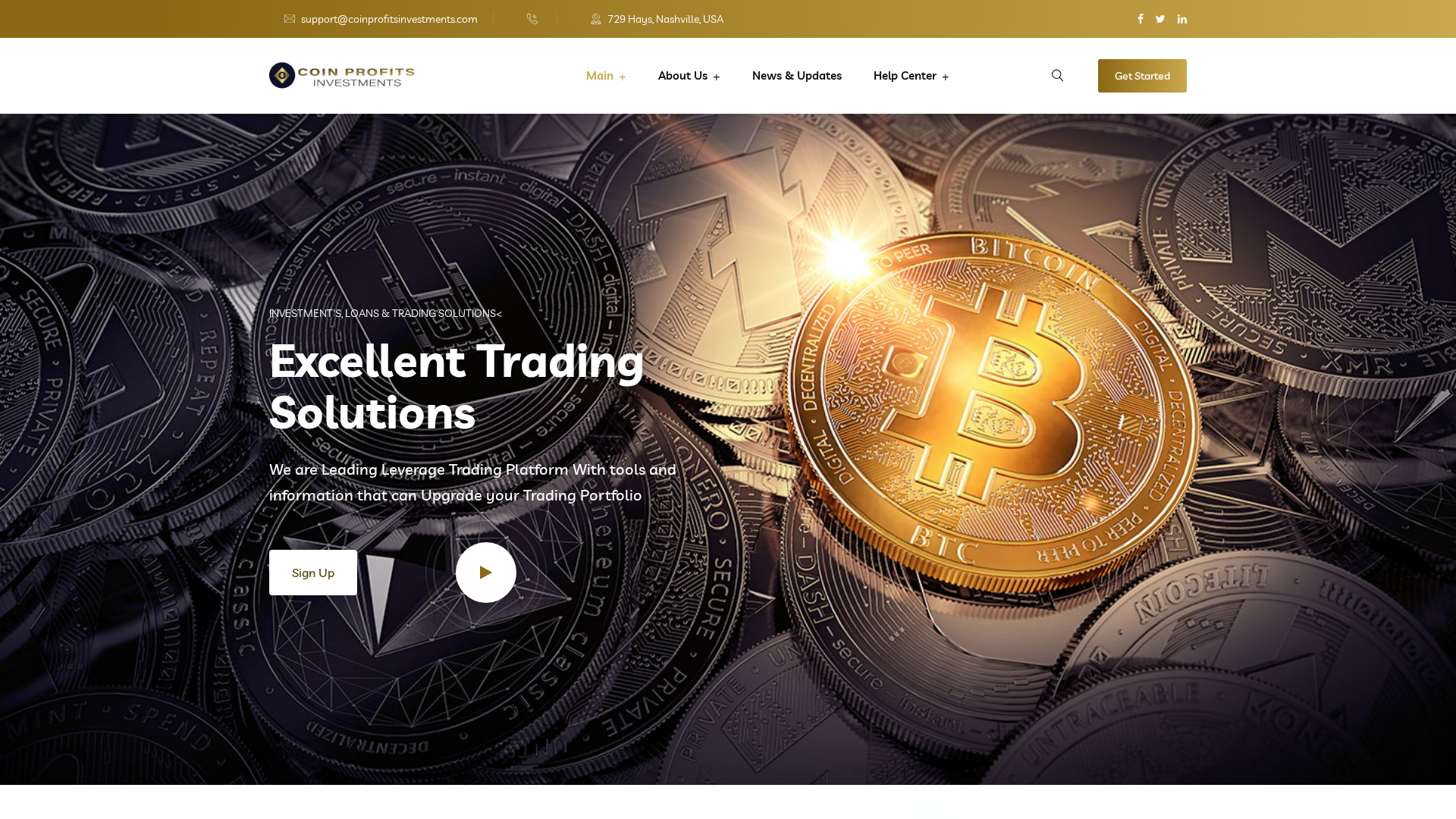 Screenshot of coinprofitsinvestments.com