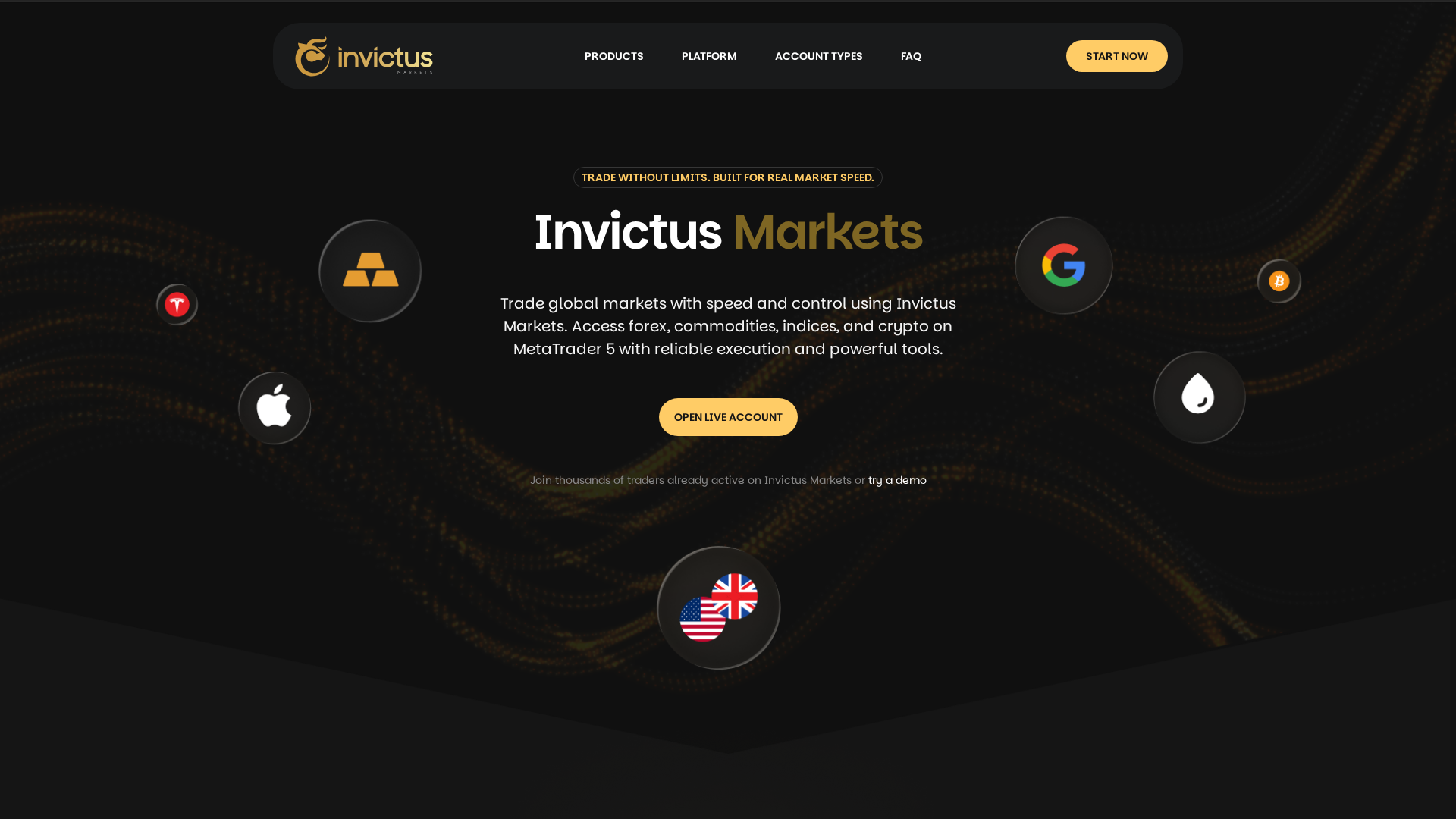 Screenshot of invictusmarkets.co