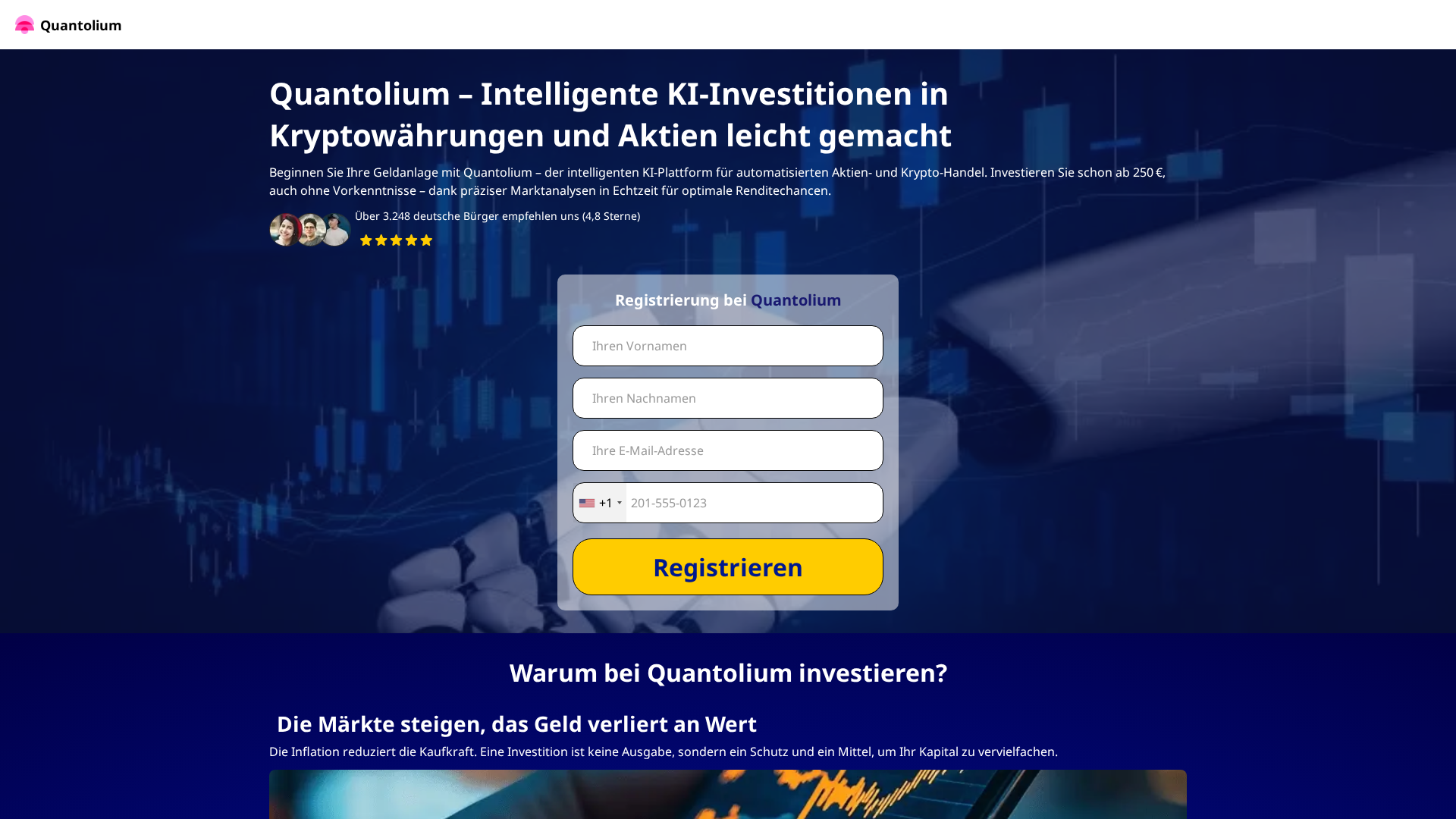 Screenshot of quantolium.com