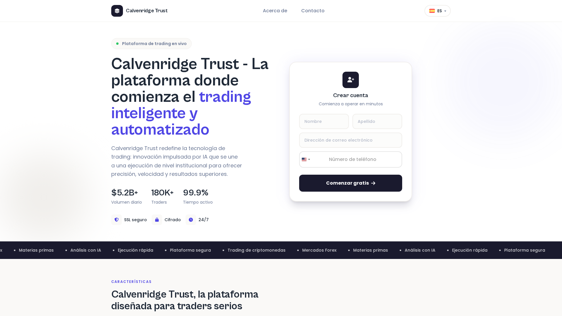 Screenshot of calvenridgetrust-es.com
