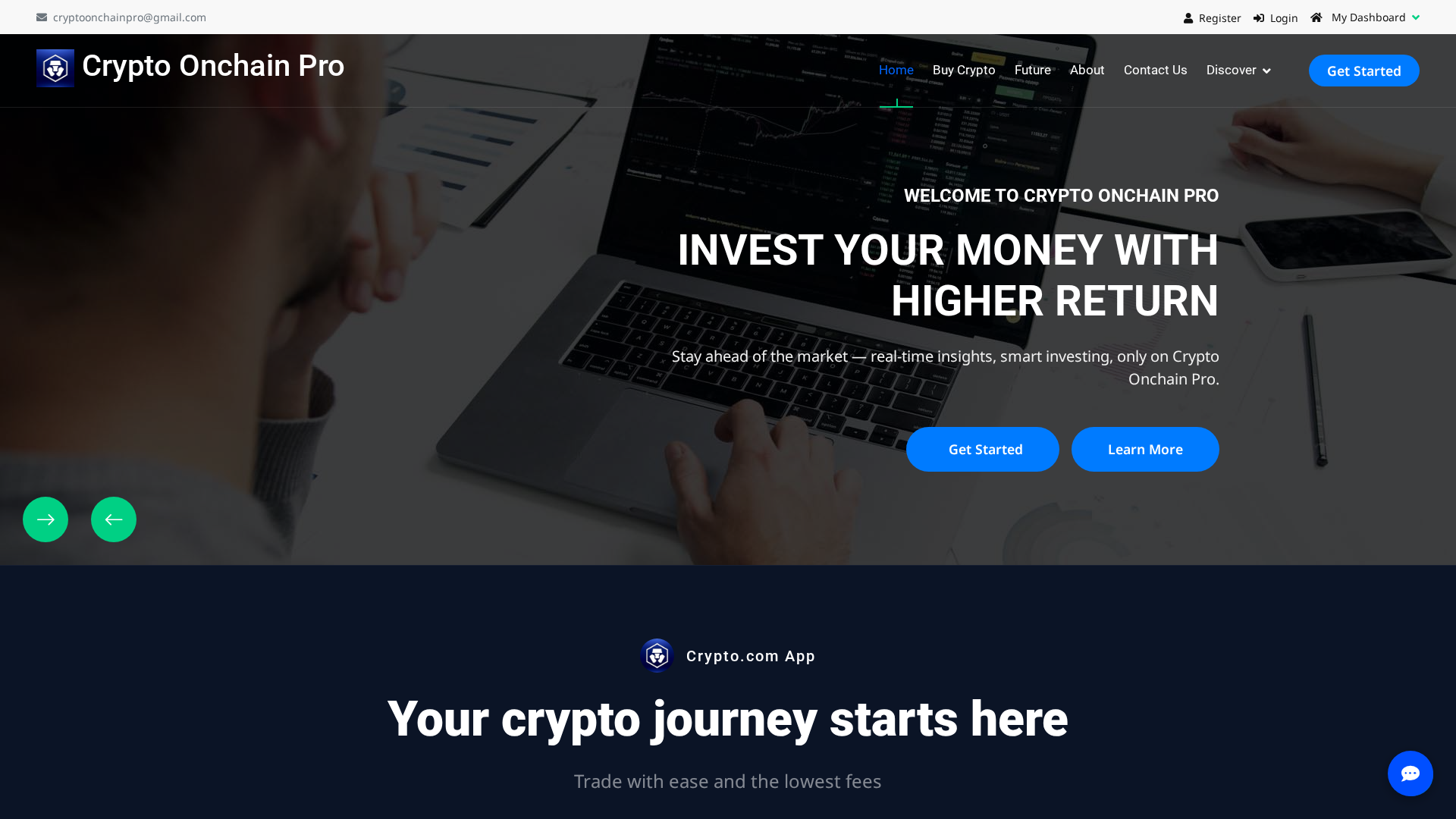 Screenshot of cryptoonchainpro.com