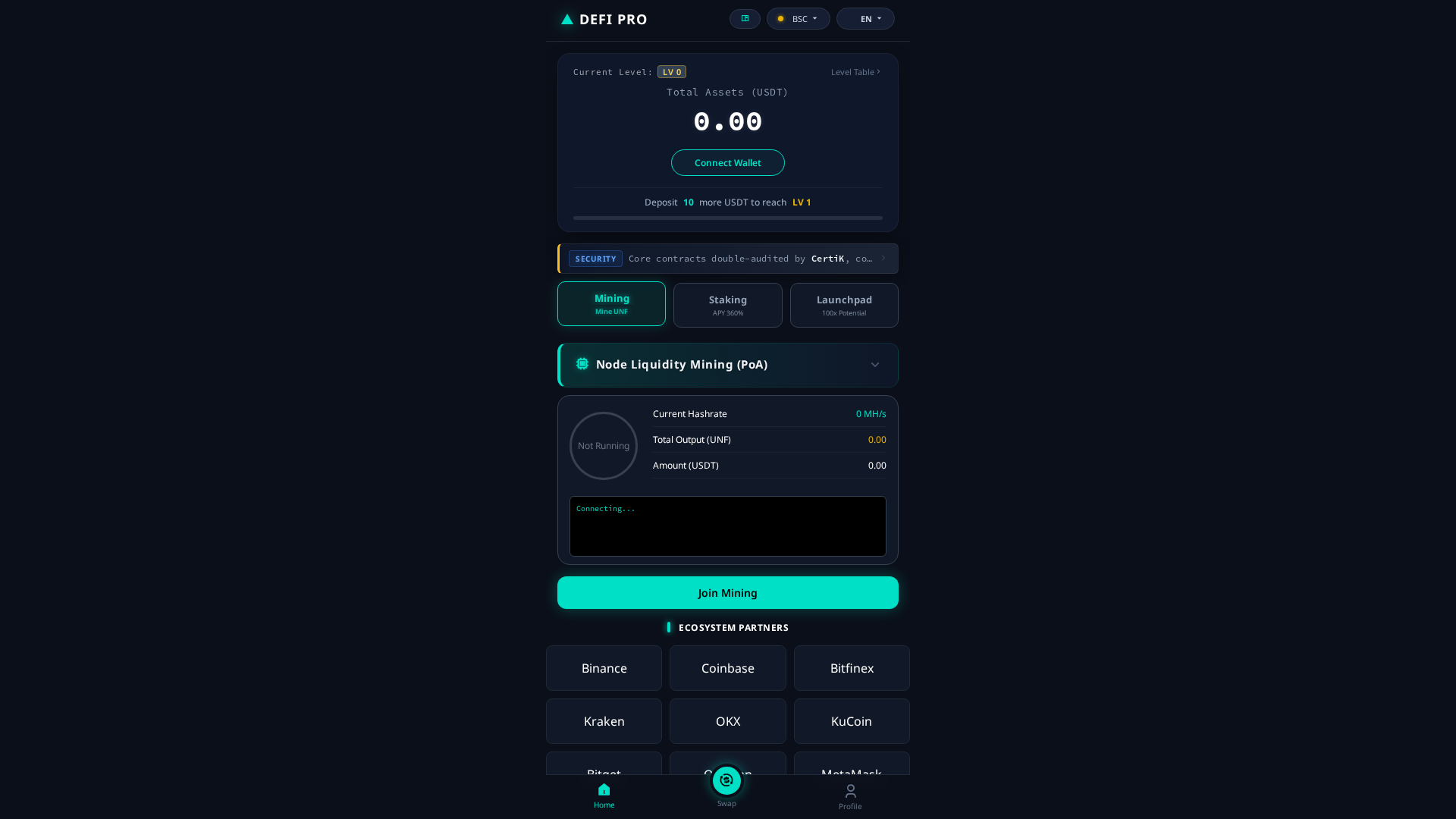 Screenshot of defi10.pro