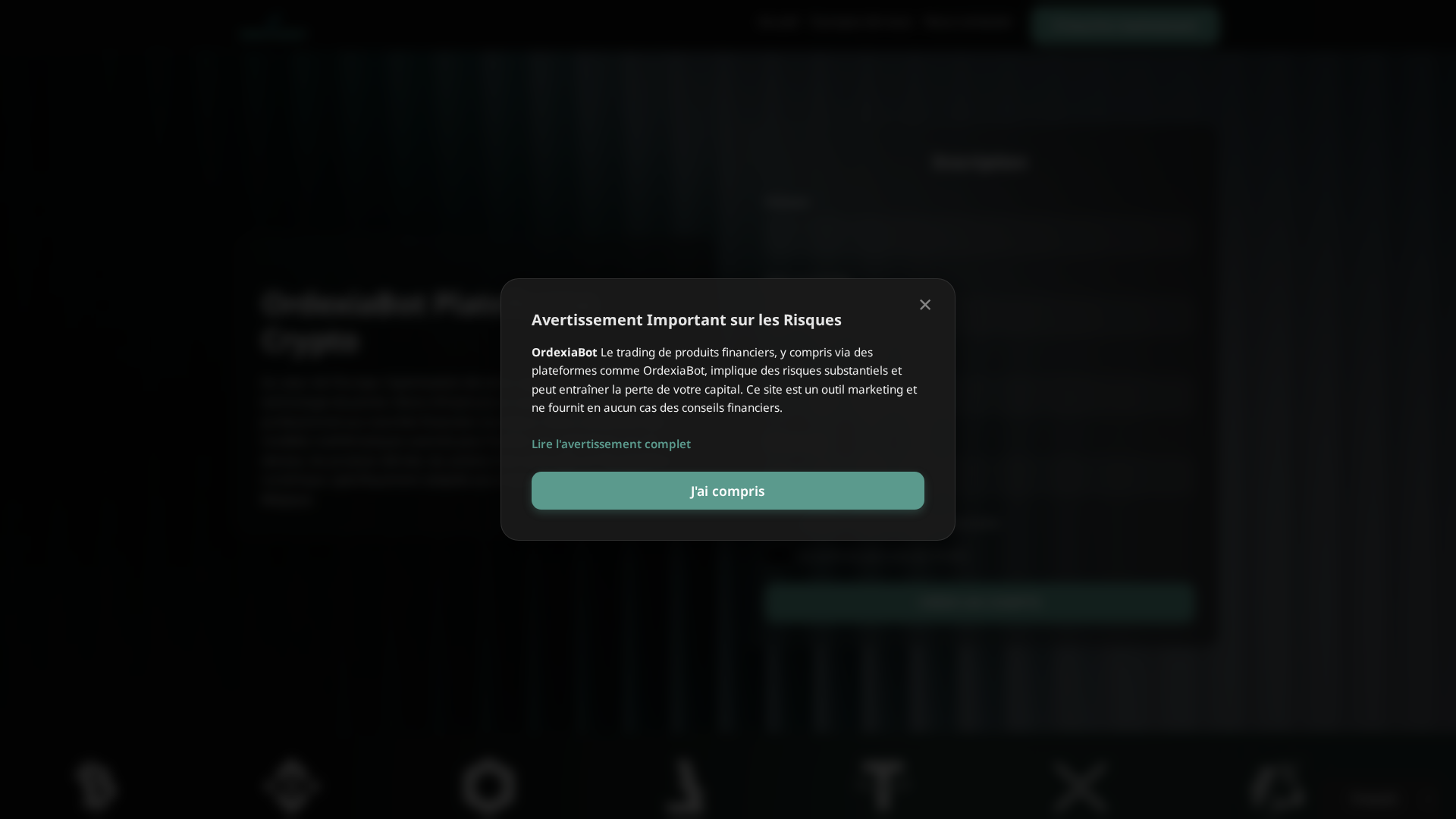 Screenshot of ordexia-bot-ai.com