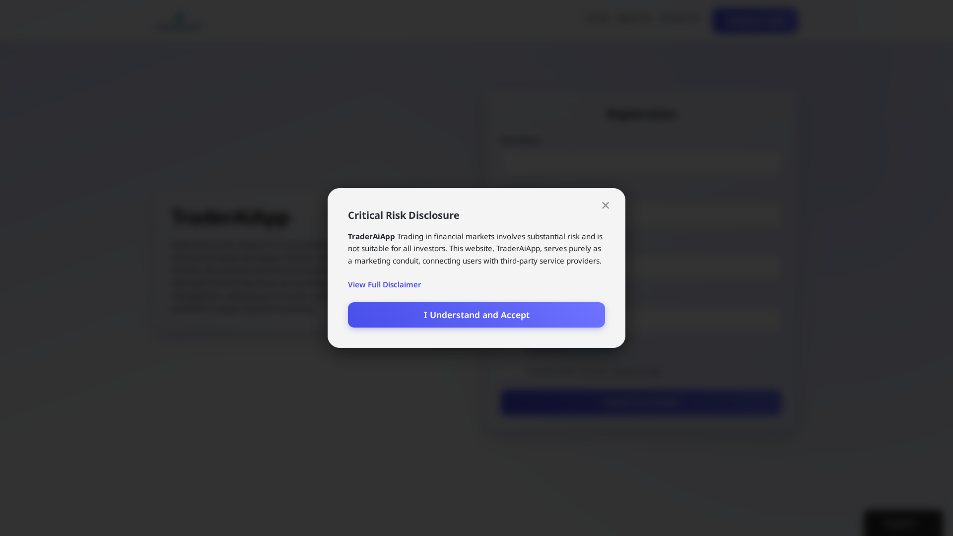 Screenshot of trader-aiapp.org