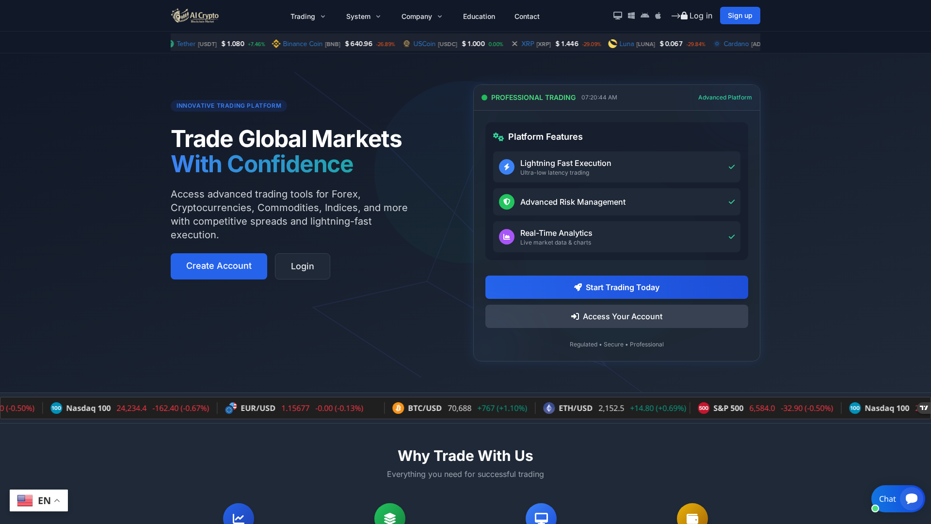 Screenshot of aicryptoblockchainmarket.com