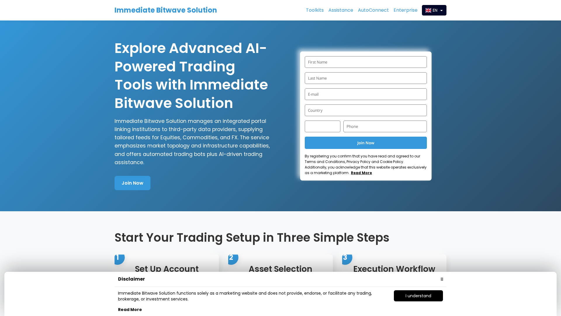 Screenshot of immediatebitwavesolution.pro