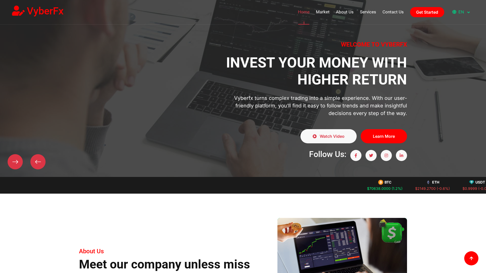 Screenshot of vyberfx.net