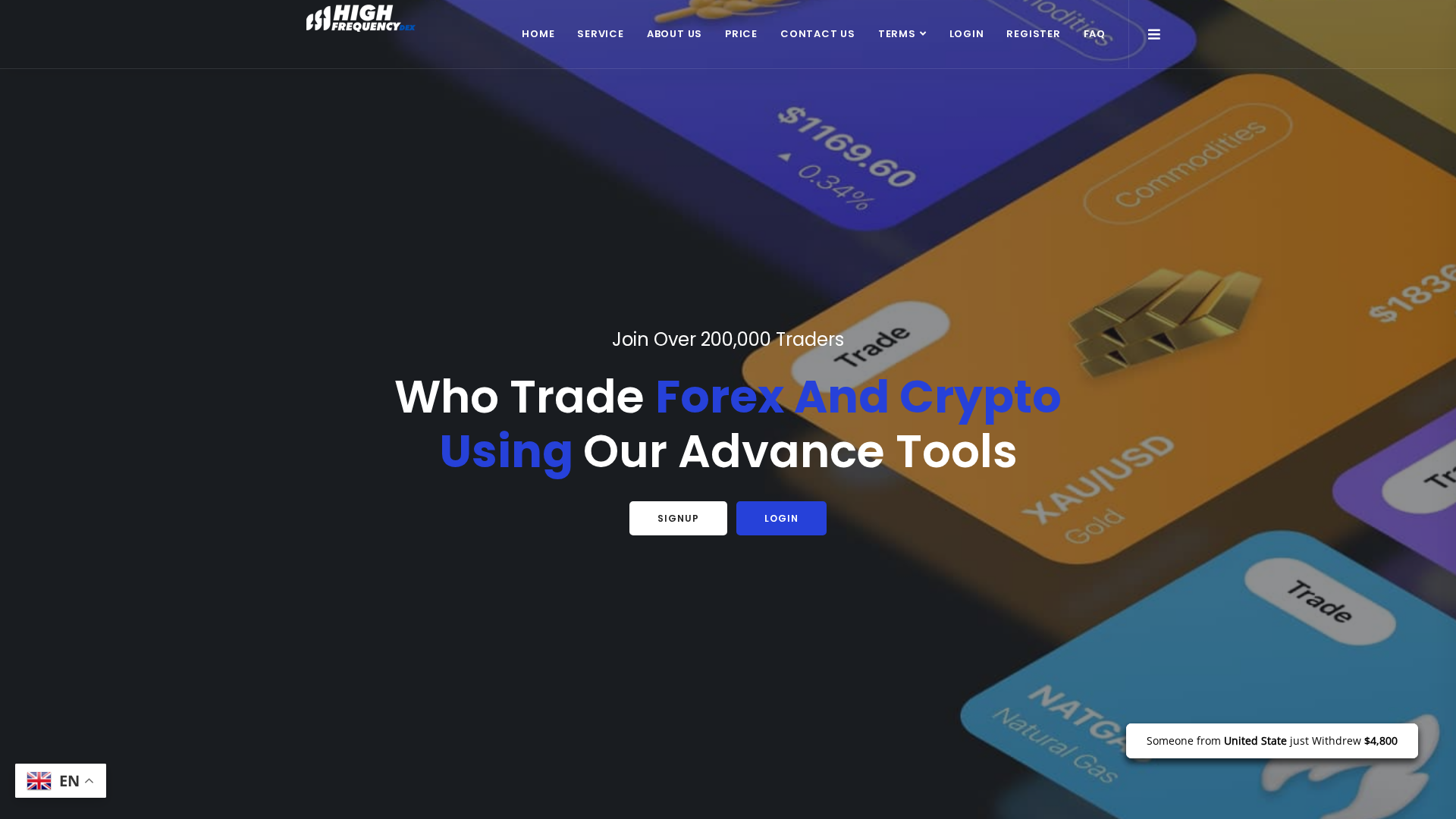 Screenshot of highfrequencydex.com