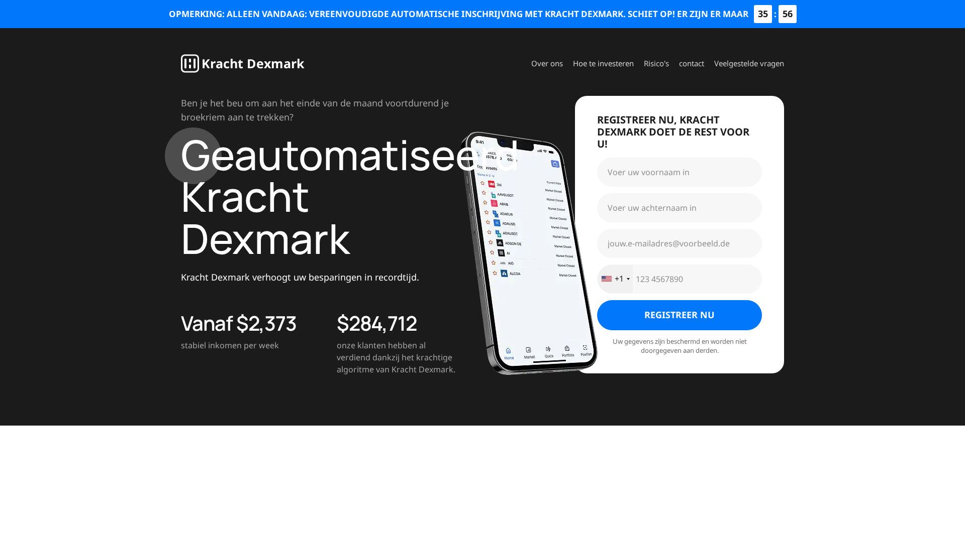 Screenshot of krachtdexmarktrade.com