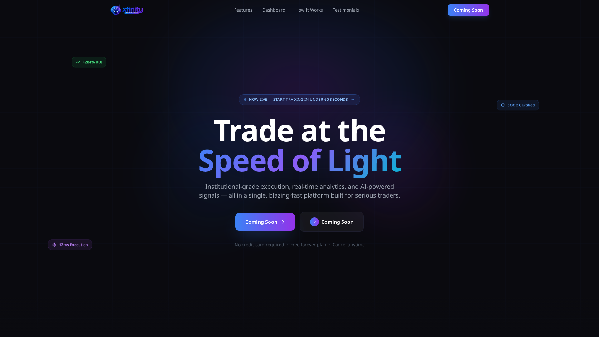 Screenshot of mfinity.trade