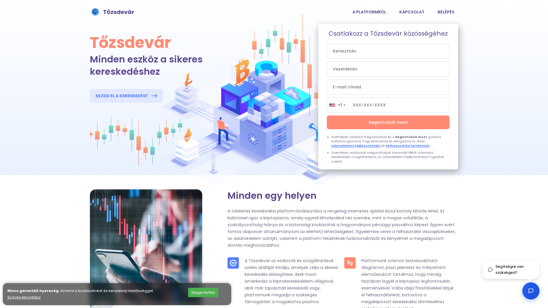 Screenshot of tozsdevar-ai.com