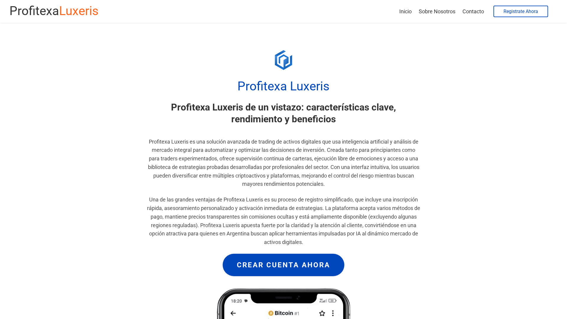 Screenshot of profitexaluxeris-ai.com