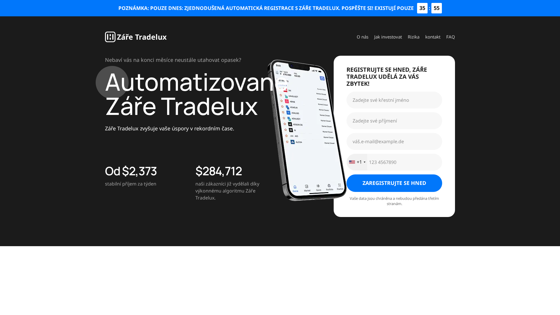 Screenshot of zaretradeluxtrade.com