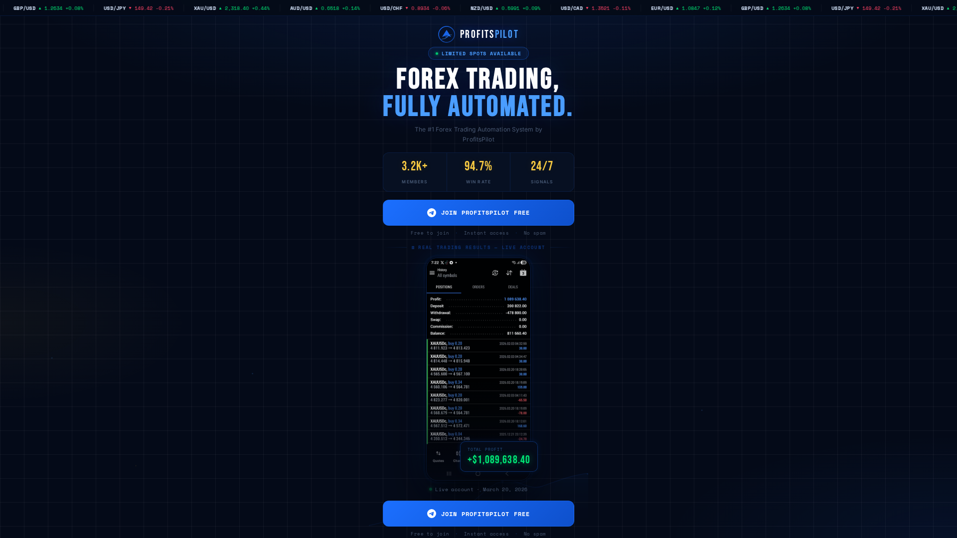 Screenshot of profitspilot.top