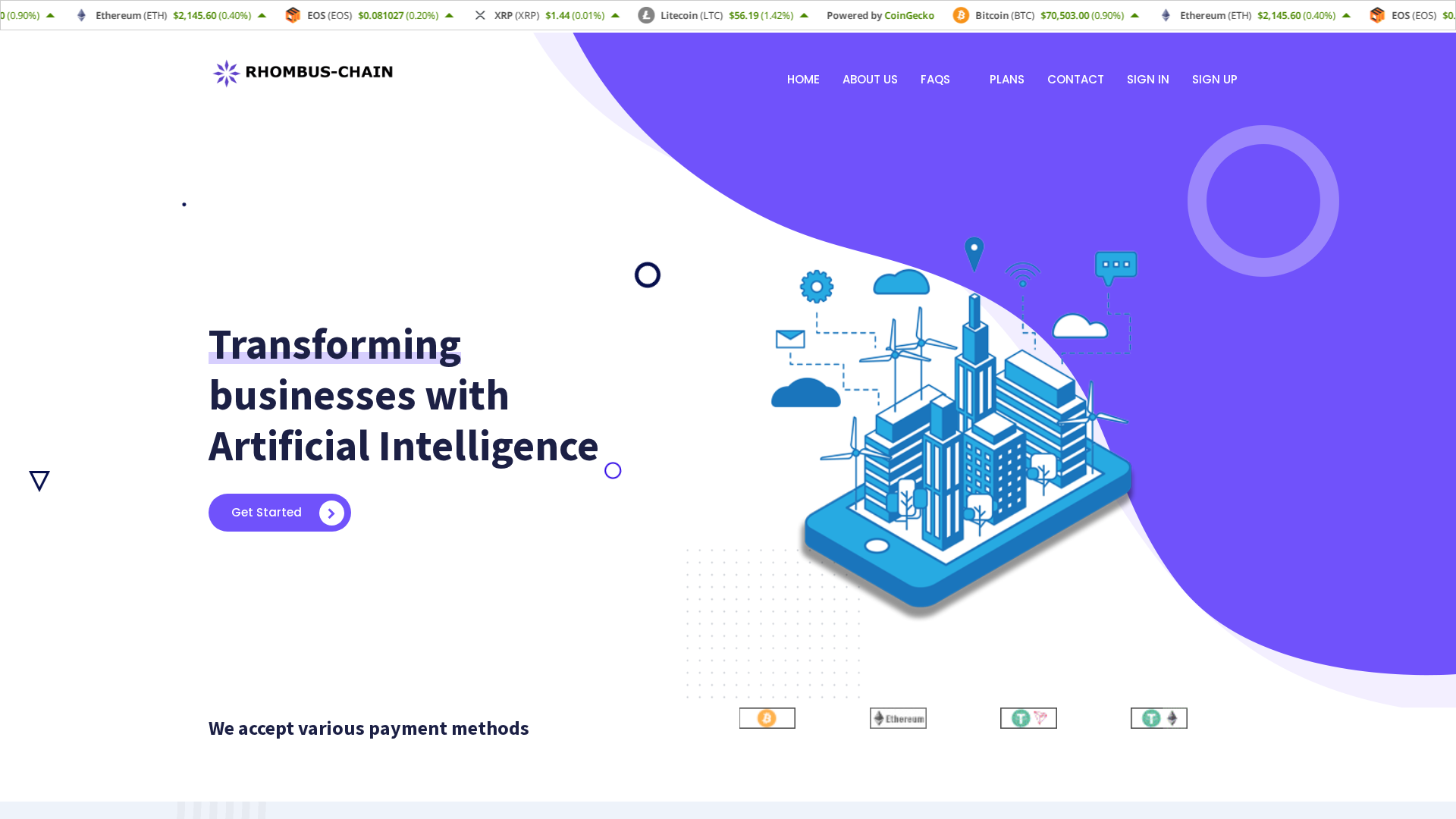 Screenshot of rhombus-chain.cc