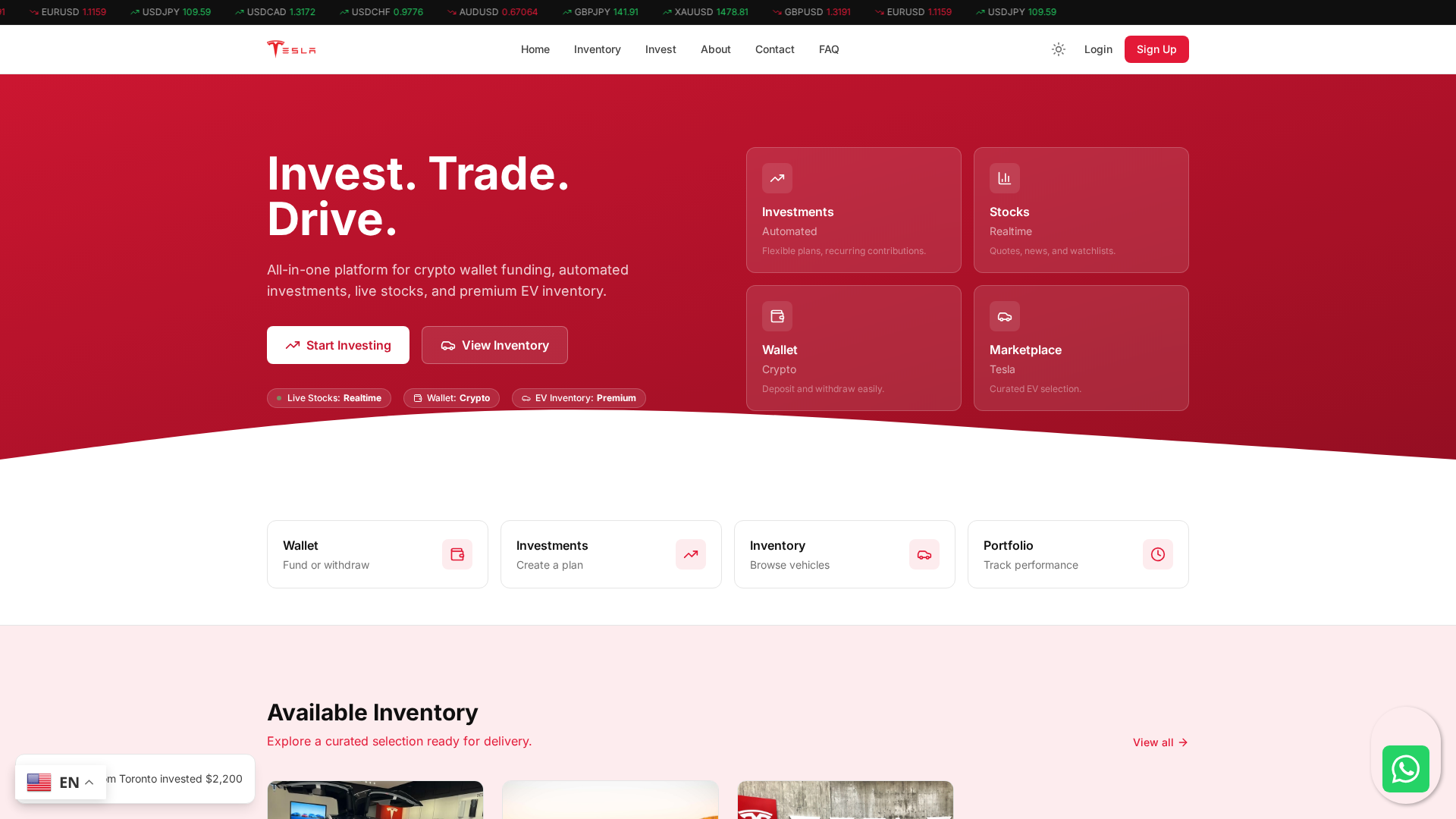 Screenshot of teslassd.com