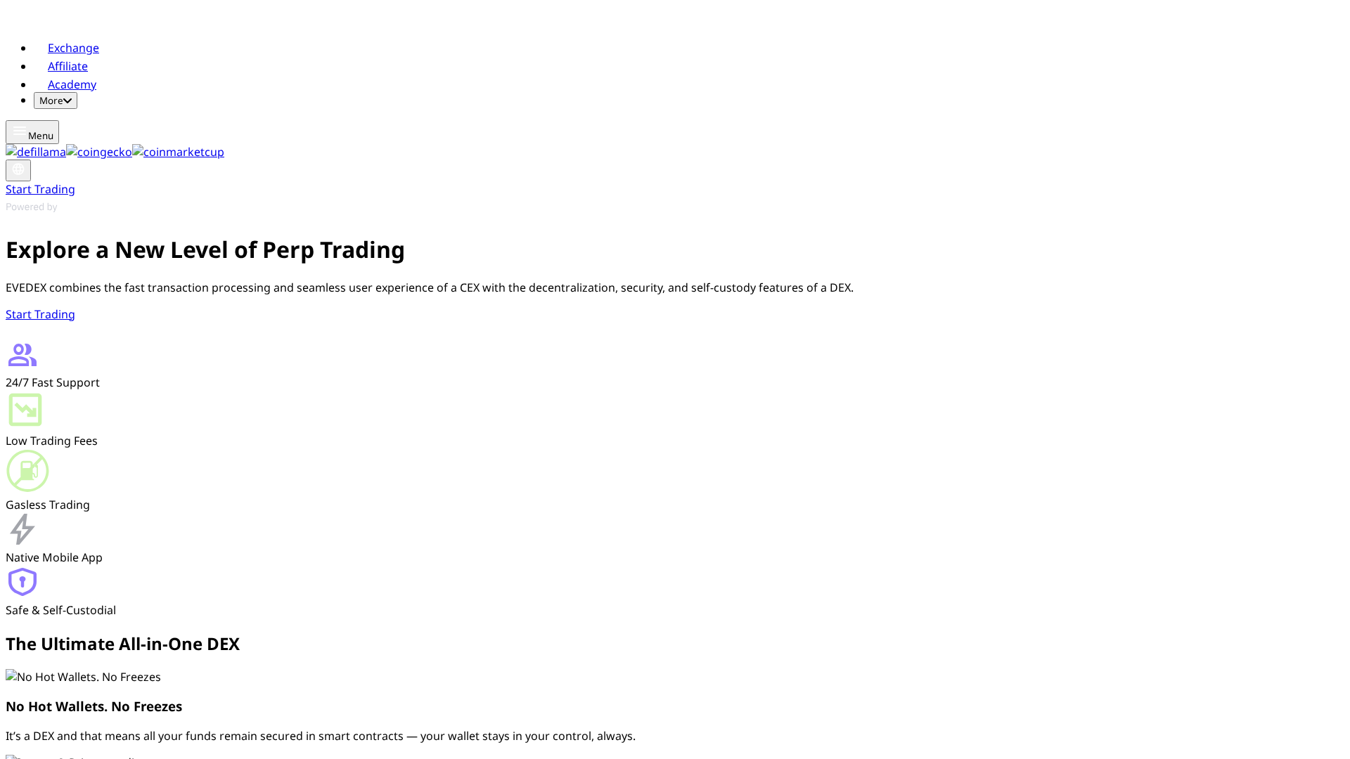 Screenshot of evedex.lat