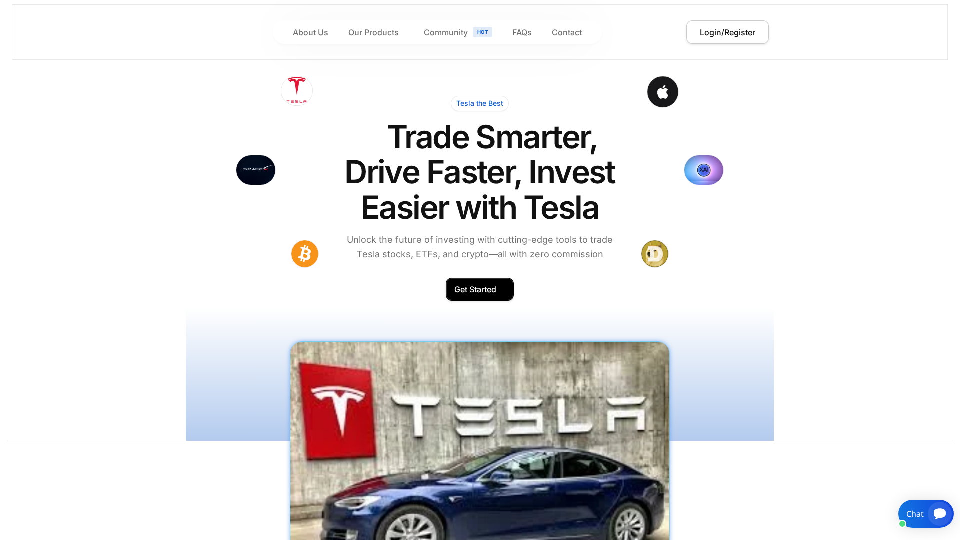 Screenshot of teslarealdevelopmentshares.live