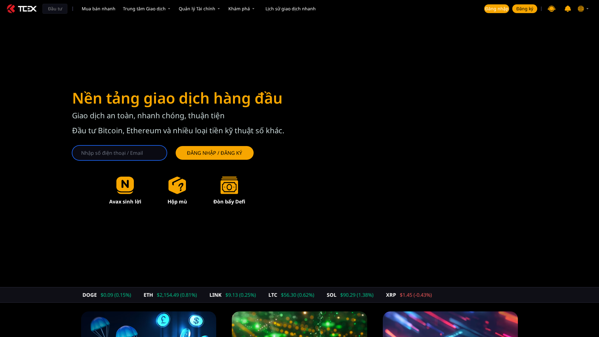 Screenshot of tcextrading.com