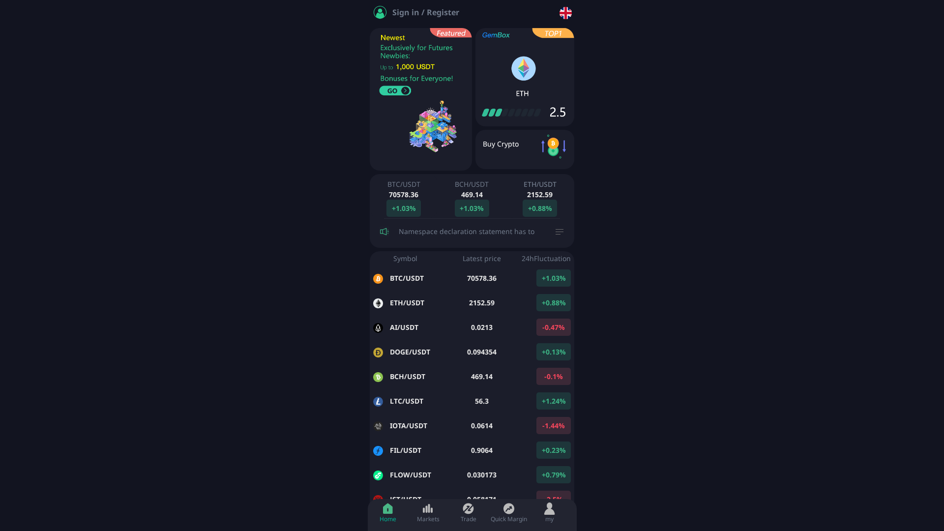 Screenshot of coinut.click
