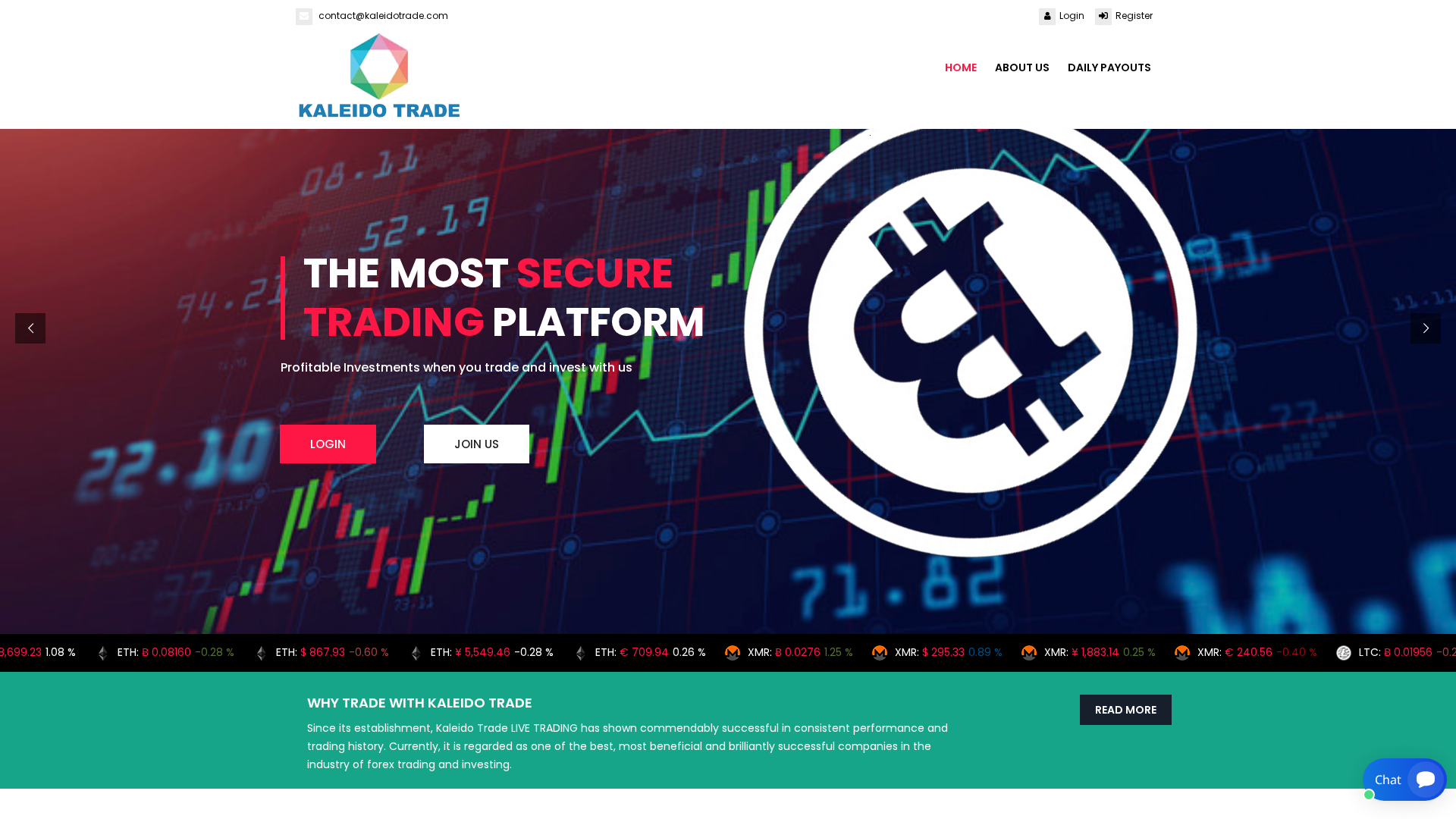 Screenshot of kaleidotrade.com