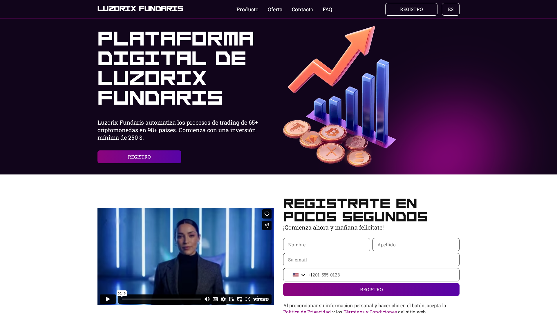 Screenshot of luzorix-fundaris.com