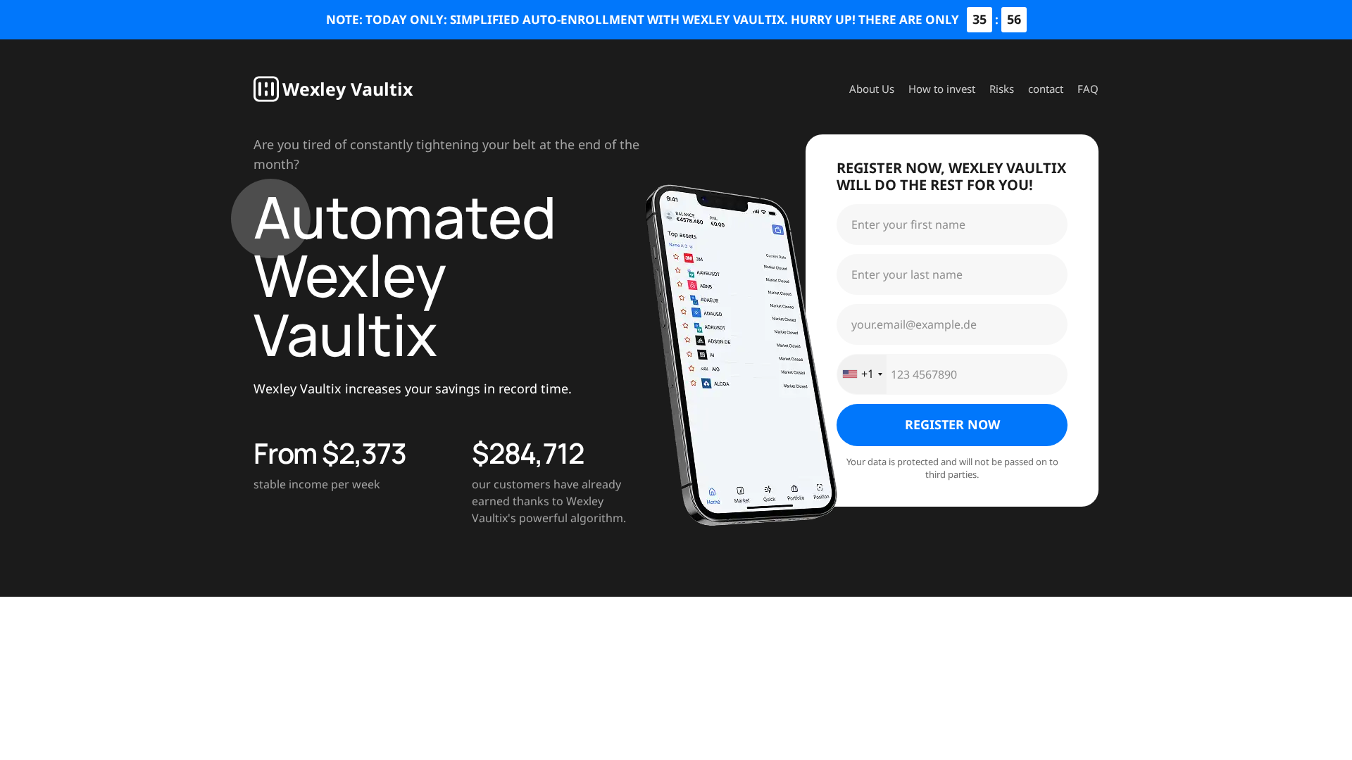 Screenshot of wexleyvaultix.net
