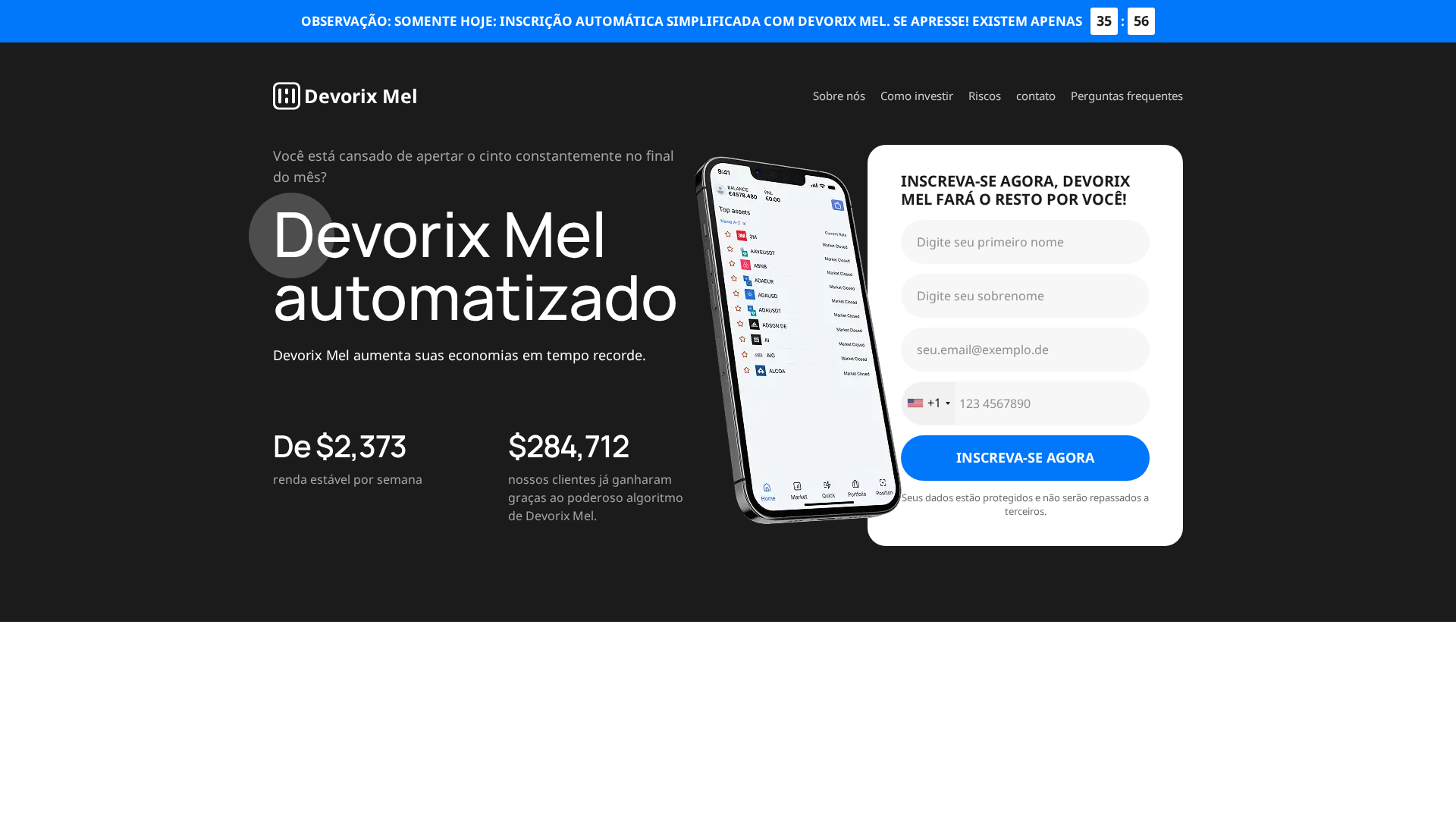 Screenshot of devorixmeltrade.com
