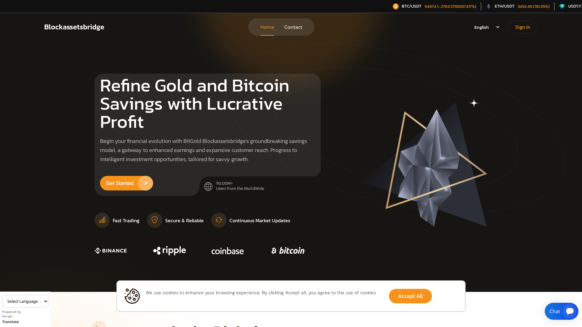 Screenshot of blockassetsbridge.com