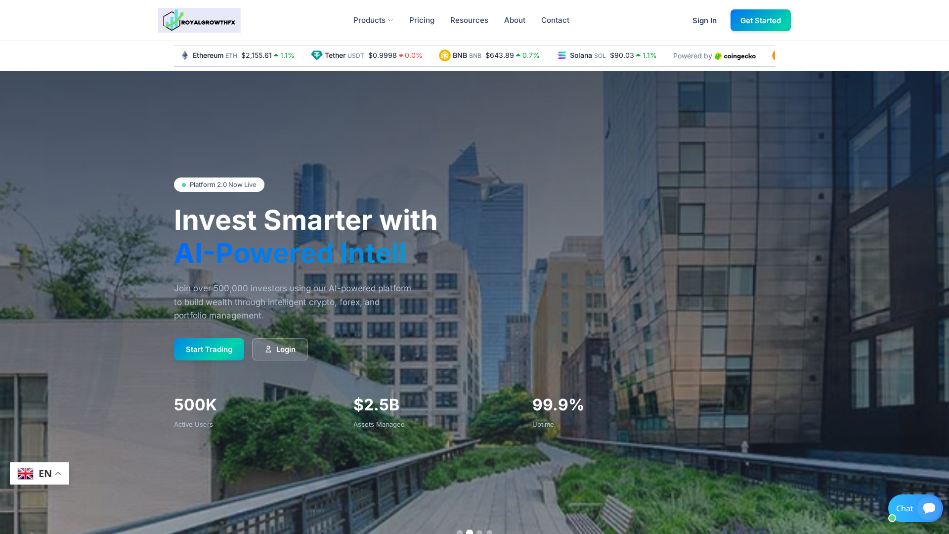 Screenshot of royalgrowthfx.com