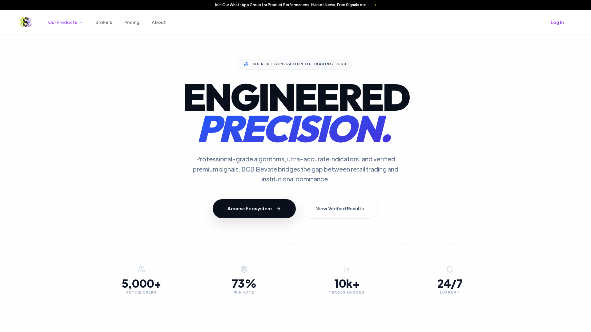 Screenshot of bcbelevatetrading.com