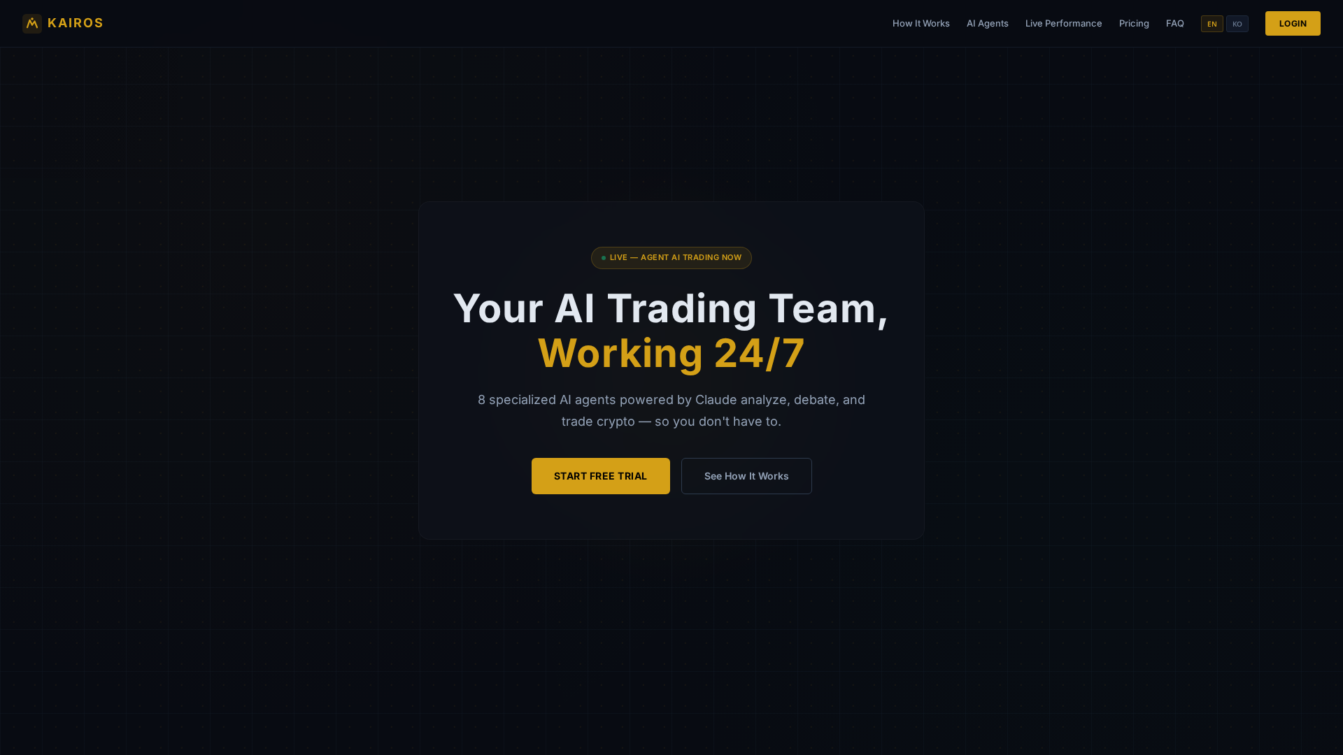 Screenshot of kairostradingai.com