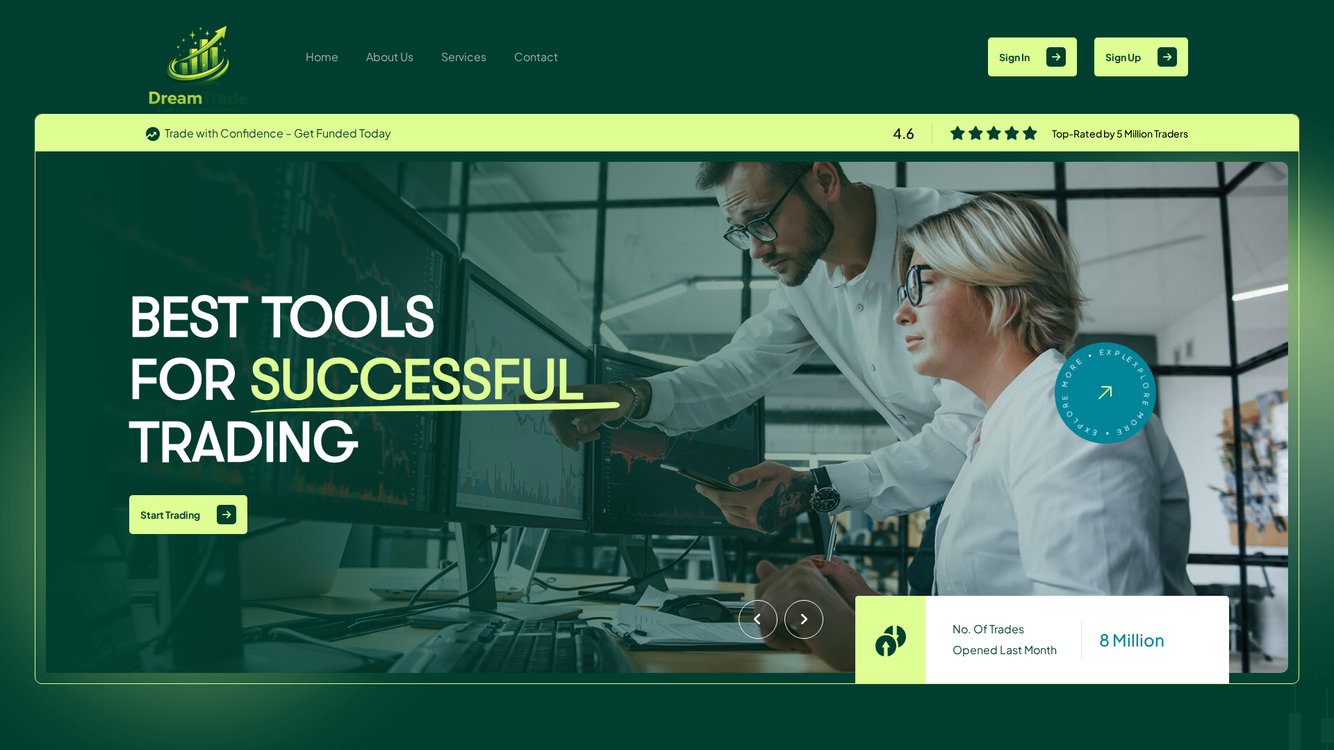 Screenshot of dreamtrade.tech