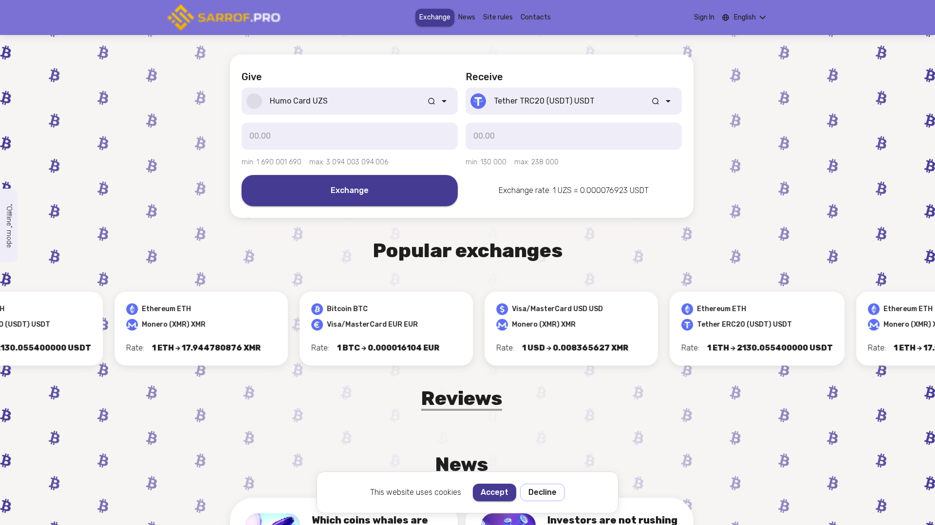 Screenshot of sarrof.pro