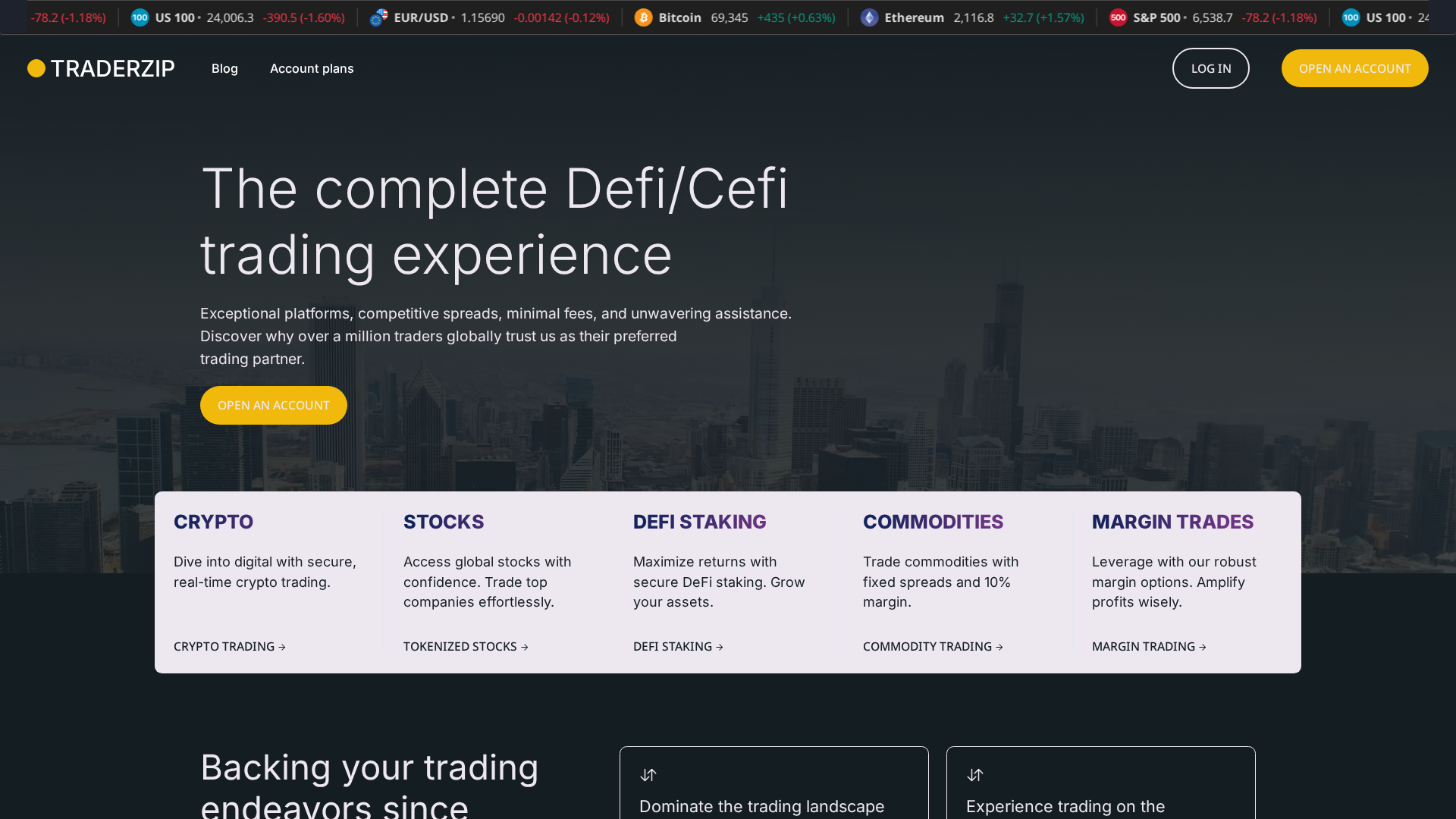 Screenshot of traderzip.com