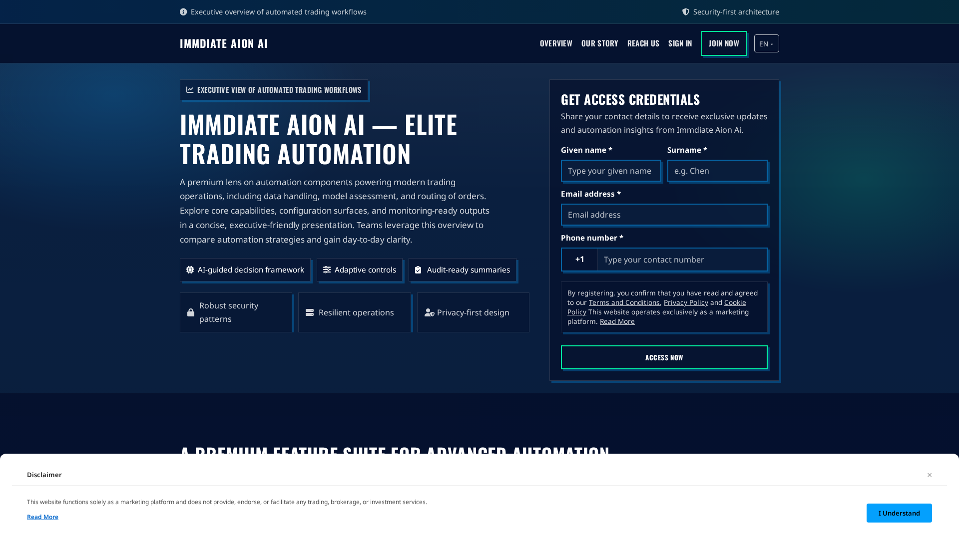 Screenshot of immdiateaion-ai.pro