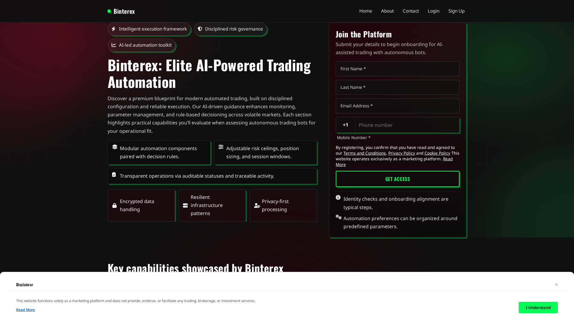 Screenshot of binterex-app.pro
