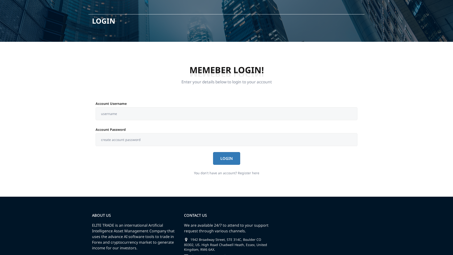 Screenshot of elitetraders.cam