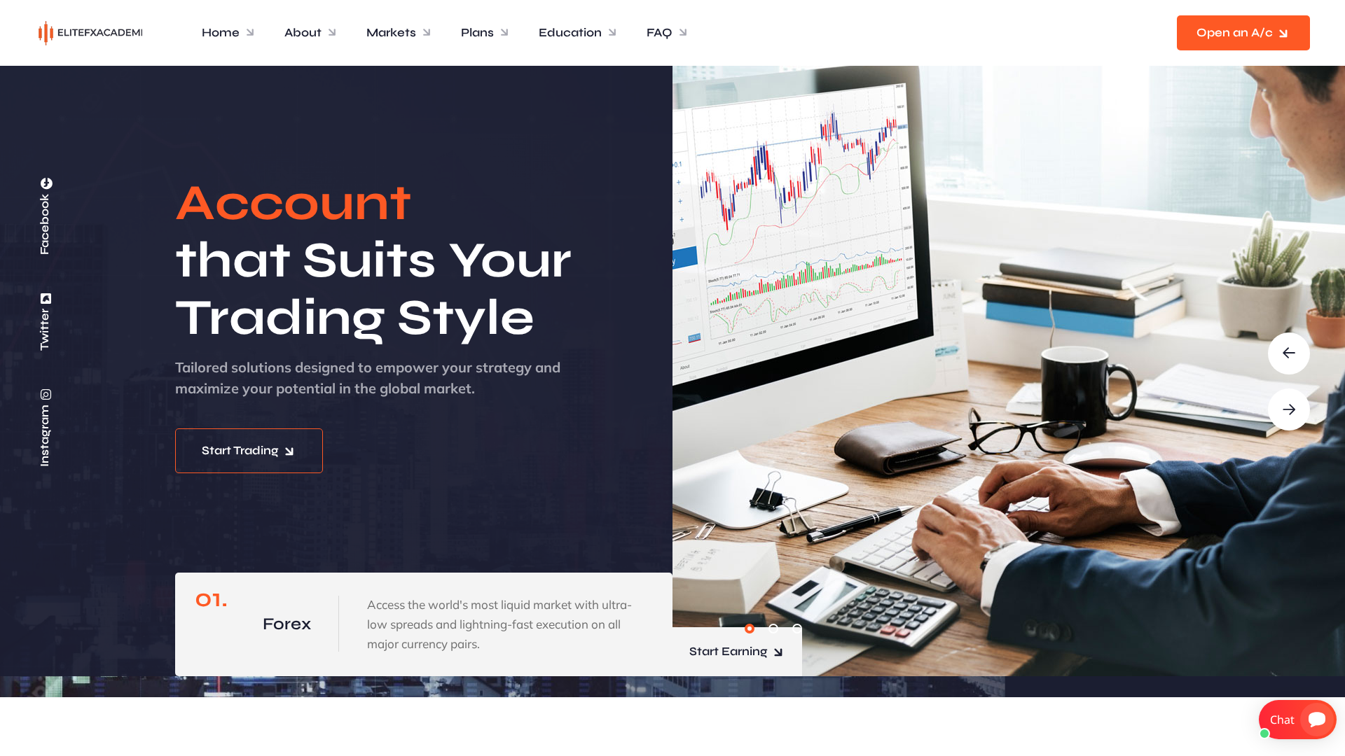 Screenshot of elitefxacademi.com