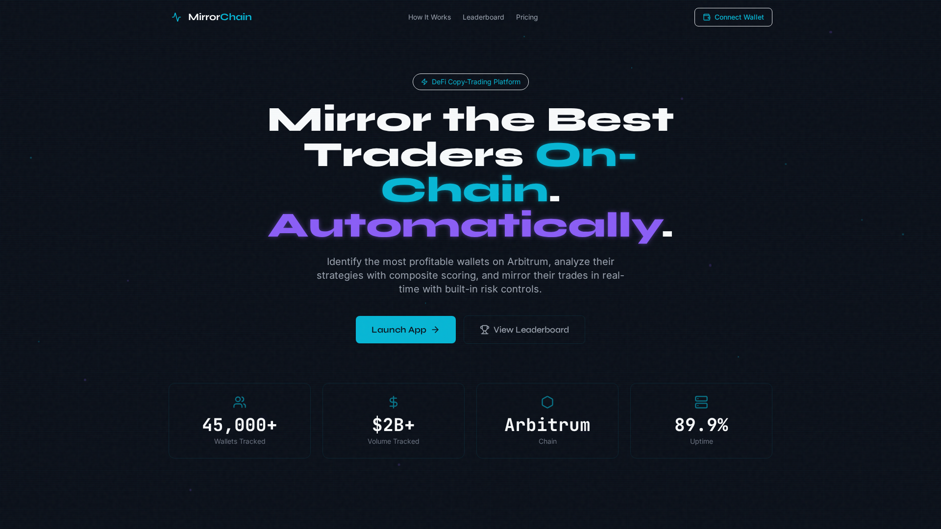 Screenshot of mirrorchain-app.com