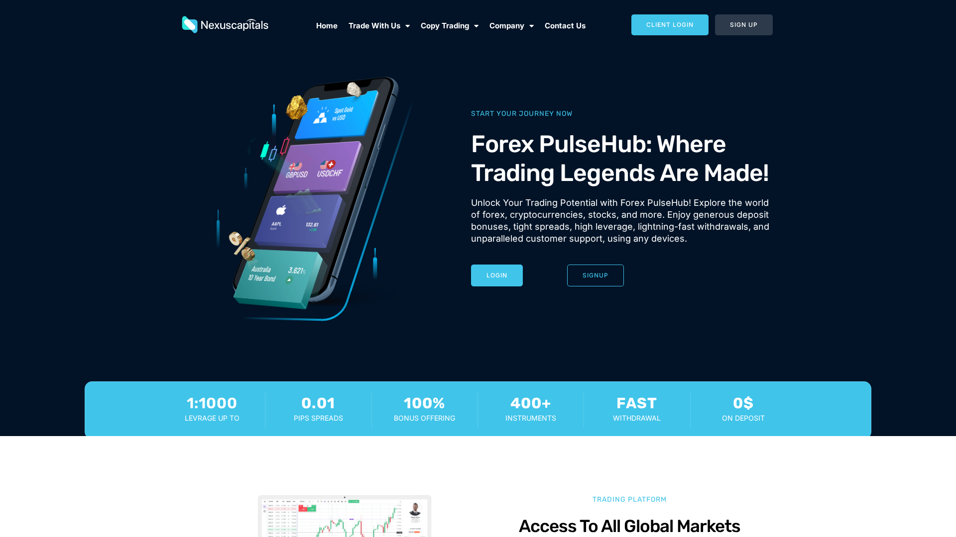 Screenshot of forexpulsehub.com