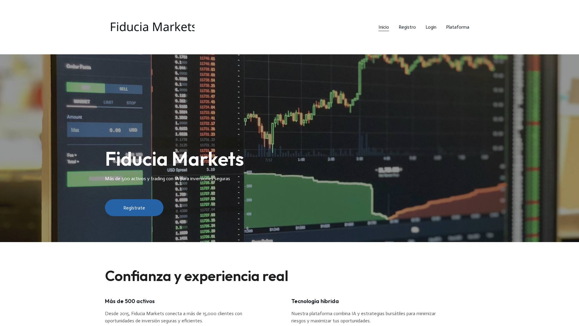 Screenshot of fiduciamarkets.com